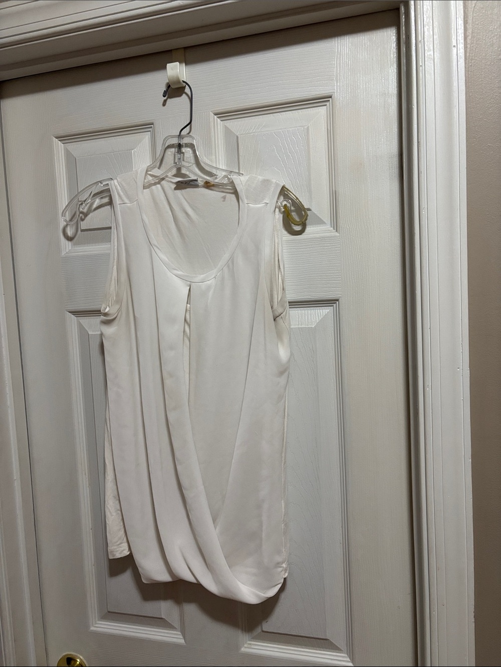 DKNYC Ivory Draped Sleeveless Camisole